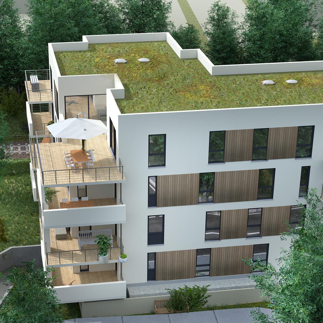 3D-rendering-gebude-architektur